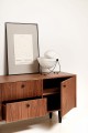 Elegant TV Media Console with Shelf and Tilt Doors - Perfect for Any Room.