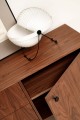 Industrial TV Cabinet in American Walnut Color - Add Rawness to Your Decor.