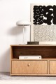 Reliable natural oak veneer TV cabinet - durability and solidity for years to come.