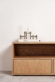 Functional TV unit in natural oak color - organize your home with style.