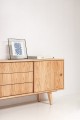 Veneered TV cabinet in natural oak - stylish furniture for the living room