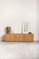 Elegant TV Sideboard with Doors and Drawers in Natural Oak