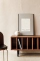 Stylish vinyl record storage in American walnut veneer
