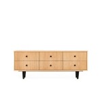 Scandi sideboard 6 drawers oak "CROWN"