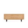 Industrial TV cabinet in natural oak with 6 drawers