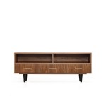 Media cabinet console with 2 shelves and 3 drawers walnut "GRASS"