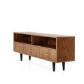 Practical American walnut TV media console