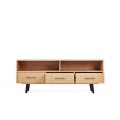 Modern TV media console with drawers - practical solution for minimalist interiors.