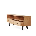 Loft-style sideboard with 2 shelves and 3 drawers - practical addition to any interior.