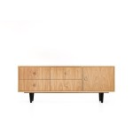 TV sideboard 4 drawers and doors oak "VERONICA"
