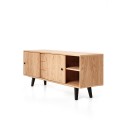 TV cabinet with wooden veneer - functionality and elegance combined