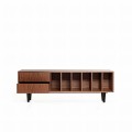 MARIGOLD - Unique Vinyl Cabinet with Walnut Veneer Finish