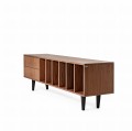 American Walnut Veneer - MARIGOLD Vinyl Record Cabinet
