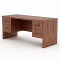 Nowoczesne biurko PRIMROSE fornir orzech amerykański