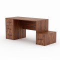 COSMOS – modern desk with drawers, walnut veneer