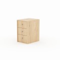 TULIP – Untertischcontainer mit 3 Schubladen, Eiche Naturfurnier