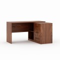 ANEMONE – luxury corner desk, walnut veneer
