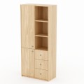 HIBISCUS Regal mit Ordnerfächern, Schubladen und Schränken – Eiche natur Furnier