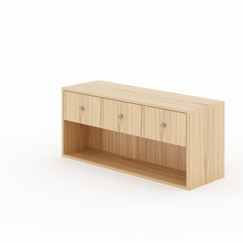 MALLOW – low sideboard with 3 drawers and an open shelf