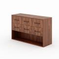 FUCHSIA – luxury chest of drawers with 6 drawers, walnut veneer