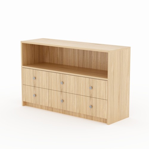 HEATHER Open-Shelf Chest of Drawers