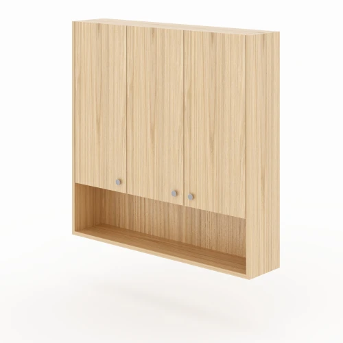 ACHILLEA - elegant wall-mounted bathroom cabinet with open shelf